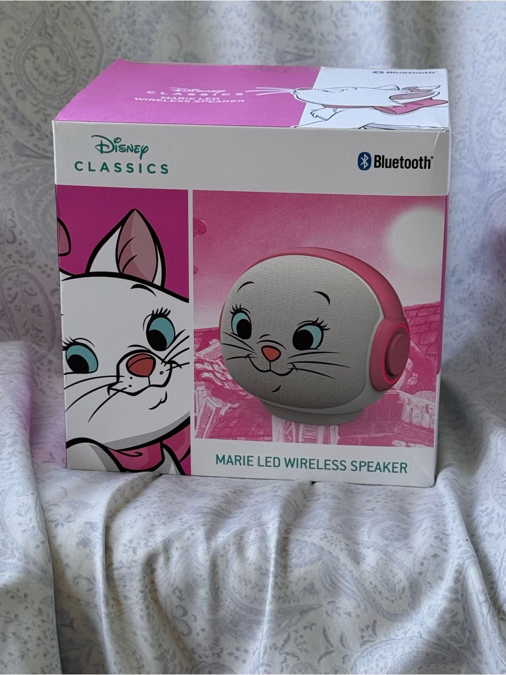 Disney Marie LED Bluetooth Speaker - Pink & White